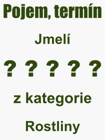 Co je to Jmel? Vznam slova, termn, Definice odbornho termnu, slova Jmel. Co znamen pojem Jmel z kategorie Rostliny?