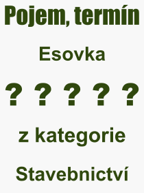 Co je to Esovka? Vznam slova, termn, Odborn vraz, definice slova Esovka. Co znamen pojem Esovka z kategorie Stavebnictv?