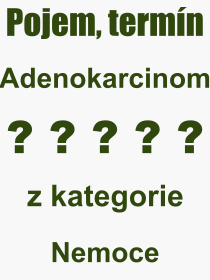Pojem, výraz, heslo, co je to Adenokarcinom? 