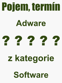 Co je to Adware? Vznam slova, termn, Odborn vraz, definice slova Adware. Co znamen pojem Adware z kategorie Software?