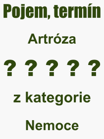 Pojem, výraz, heslo, co je to Artróza? 