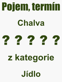 Pojem, výraz, heslo, co je to Chalva? 
