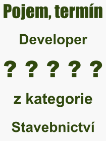Pojem, výraz, heslo, co je to Developer? 