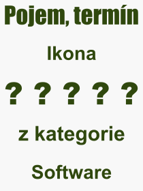 Co je to Ikona? Význam slova, termín, Výraz, termín, definice slova Ikona. Co znamená odborný pojem Ikona z kategorie Software?