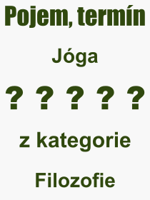 Co je to Jóga? Význam slova, termín, Odborný výraz, definice slova Jóga. Co znamená pojem Jóga z kategorie Filozofie?