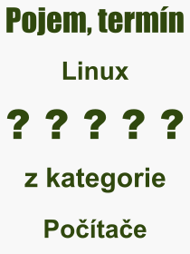 Co je to Linux? Význam slova, termín, Výraz, termín, definice slova Linux. Co znamená odborný pojem Linux z kategorie Počítače?