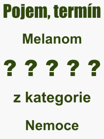 Pojem, vraz, heslo, co je to Melanom? 