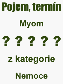 Co je to Myom? Vznam slova, termn, Odborn vraz, definice slova Myom. Co znamen slovo Myom z kategorie Nemoce?