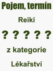 Pojem, výraz, heslo, co je to Reiki? 