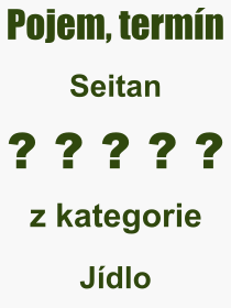 Pojem, vraz, heslo, co je to Seitan? 