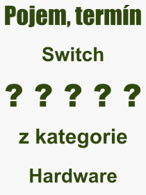 Pojem, vraz, heslo, co je to Switch? 
