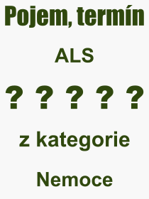 Pojem, výraz, heslo, co je to ALS? 