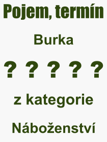 Co je to Burka? Význam slova, termín, Definice výrazu Burka. Co znamená odborný pojem Burka z kategorie Náboženství?