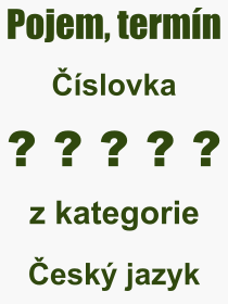 Co je to slovka? Vznam slova, termn, Definice odbornho termnu, slova slovka. Co znamen pojem slovka z kategorie esk jazyk?