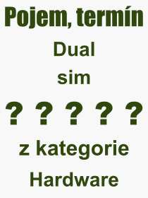 Pojem, výraz, heslo, co je to Dual sim? 