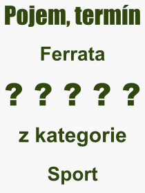Pojem, vraz, heslo, co je to Ferrata? 