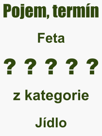 Pojem, výraz, heslo, co je to Feta? 