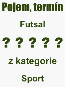 Pojem, vraz, heslo, co je to Futsal? 