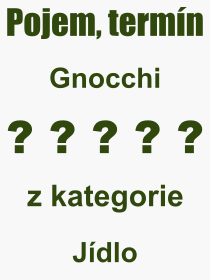 Pojem, výraz, heslo, co je to Gnocchi? 