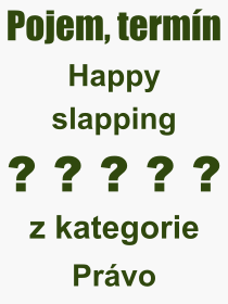 Pojem, výraz, heslo, co je to Happy slapping? 