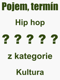 Pojem, výraz, heslo, co je to Hip hop? 