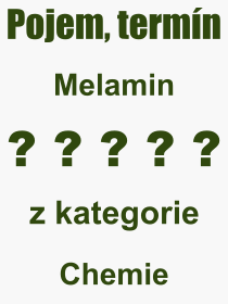 Pojem, výraz, heslo, co je to Melamin? 