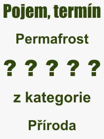 Pojem, vraz, heslo, co je to Permafrost? 