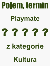 Pojem, vraz, heslo, co je to Playmate? 