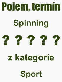 Co je to Spinning? Vznam slova, termn, Vraz, termn, definice slova Spinning. Co znamen odborn pojem Spinning z kategorie Sport?