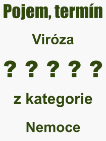 Co je to Virza? Vznam slova, termn, Definice vrazu Virza. Co znamen odborn pojem Virza z kategorie Nemoce?