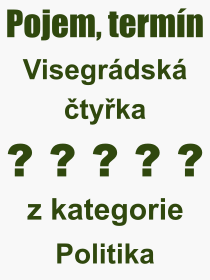 Co je to Visegrdsk tyka? Vznam slova, termn, Odborn termn, vraz, slovo Visegrdsk tyka. Co znamen pojem Visegrdsk tyka z kategorie Politika?