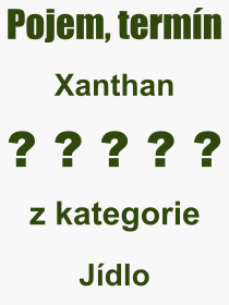 Co je to Xanthan? Význam slova, termín, Výraz, termín, definice slova Xanthan. Co znamená odborný pojem Xanthan z kategorie Jídlo?