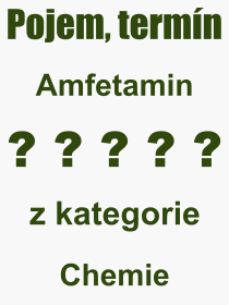 Co je to Amfetamin? Význam slova, termín, Výraz, termín, definice slova Amfetamin. Co znamená odborný pojem Amfetamin z kategorie Chemie?