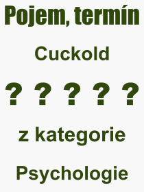Pojem, výraz, heslo, co je to Cuckold? 
