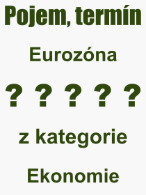 Pojem, vraz, heslo, co je to Eurozna? 