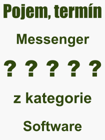 Pojem, výraz, heslo, co je to Messenger? 