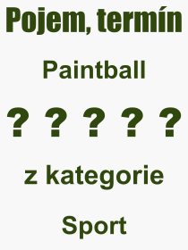 Pojem, vraz, heslo, co je to Paintball? 