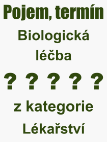 Co je to Biologick lba? Vznam slova, termn, Definice odbornho termnu, slova Biologick lba. Co znamen pojem Biologick lba z kategorie Lkastv?