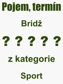 Co je to Brid? Vznam slova, termn, Definice vrazu Brid. Co znamen odborn pojem Brid z kategorie Sport?