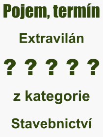 Pojem, vraz, heslo, co je to Extraviln? 