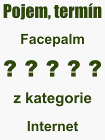 Pojem, v�raz, heslo, co je to Facepalm? 