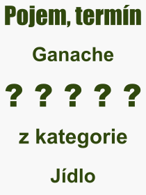 Co je to Ganache? Vznam slova, termn, Definice odbornho termnu, slova Ganache. Co znamen pojem Ganache z kategorie Jdlo?