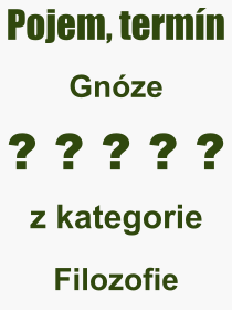 Co je to Gnóze? Význam slova, termín, Výraz, termín, definice slova Gnóze. Co znamená odborný pojem Gnóze z kategorie Filozofie?