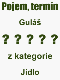 Co je to Gul? Vznam slova, termn, Definice odbornho termnu, slova Gul. Co znamen pojem Gul z kategorie Jdlo?