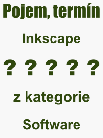 Co je to Inkscape? Význam slova, termín, Definice výrazu Inkscape. Co znamená odborný pojem Inkscape z kategorie Software?