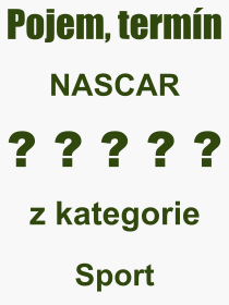 Pojem, výraz, heslo, co je to NASCAR? 