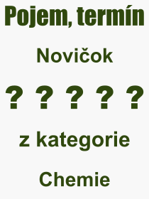 Pojem, v�raz, heslo, co je to Novi�ok? 
