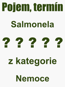 Pojem, vraz, heslo, co je to Salmonela? 