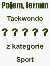 Pojem, vraz, heslo, co je to Taekwondo? 