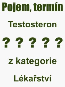 Pojem, výraz, heslo, co je to Testosteron? 